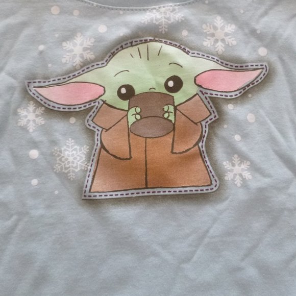 Toddler Girls Star Wars the Mandalorian BABY YODA Grogu T-shirt Size 3T 4T NWT - Picture 2 of 2
